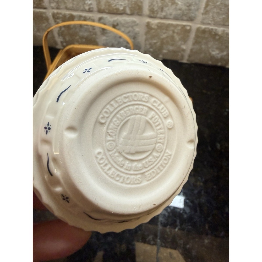 Longaberger Collectors Club Miniature 1999 Two-Pie Basket Riser Bonnie Pie Plate - Picture 4 of 7
